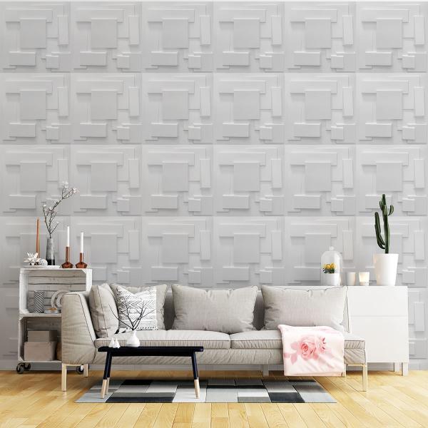 Placas Painel 3d 50 x 50 Direto Da Fábrica Kit Com 100 - PontaltiTrend Imagem de Placas Painel 3d 50 x 50 Direto Da Fábrica Kit Com 100