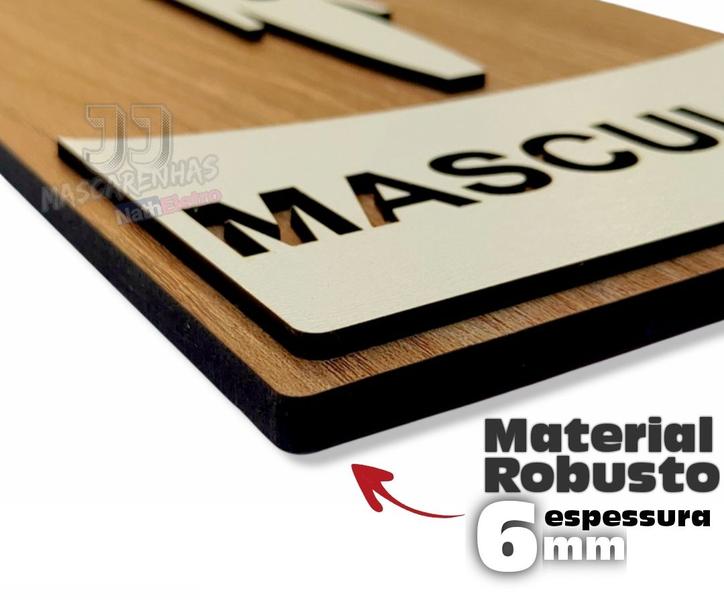 Imagem de Placas para sanitário sinalização mdf 6mm + PCD e FRALDÁRIO