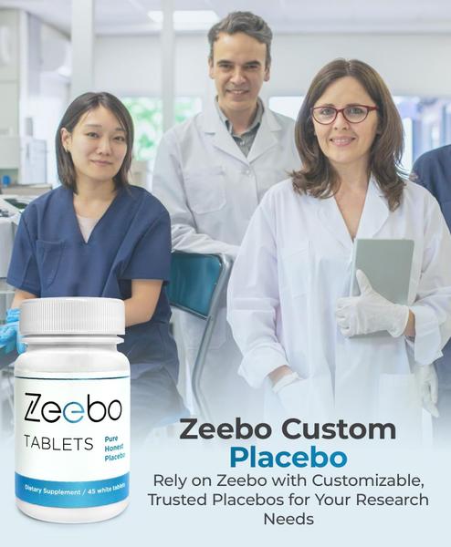 Placebos Zeebo Pure Honest 250mg - Comprimidos Brancos e Redondos