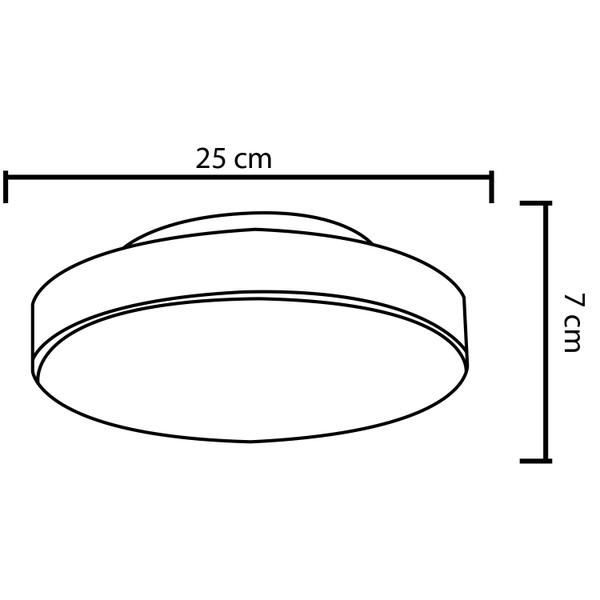 Imagem de Plafon 7651 cobre-25x7 cm-2L-Soq E27 max 25w-bivolt