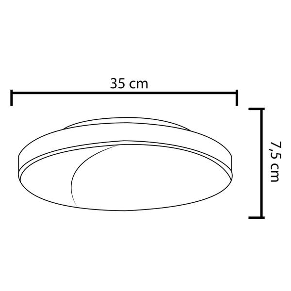 Imagem de Plafon 7652 cobre 35X7,5 cm 3L Soq E27 max 25w-bivolt