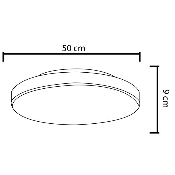 Imagem de Plafon 7653 verde-50x9 cm-4L-Soq E27 max 25w-bivolt