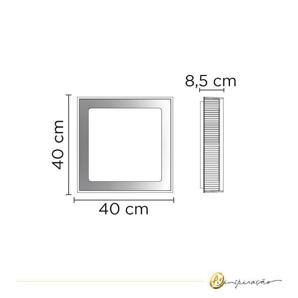 Imagem de Plafon Aquarius Led 3000K Quadrado Sobrepor Cintilante 24W