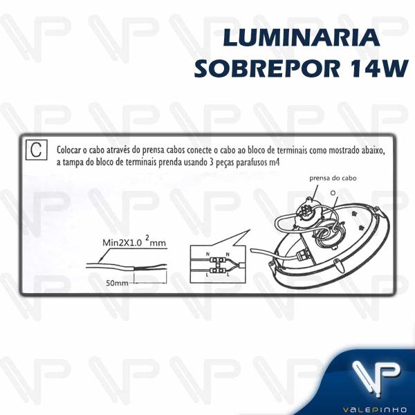 Imagem de Plafon arandela hermetica led smd 14w sobrepor redondo 4000k(branco neutro) bivolt ip66