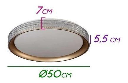 Imagem de Plafon Baco Controle Remoto 50cm Led36w Starlux Hl008 St2453 Cor Ouro 110v/220v Cor da luz ajustavel