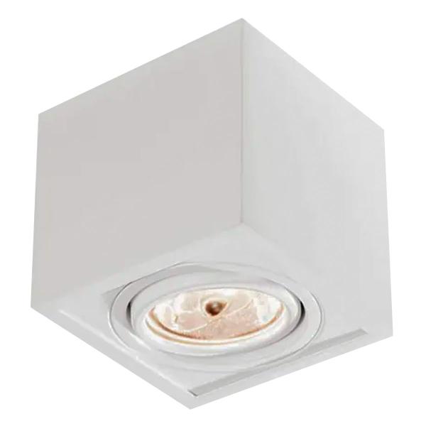 Imagem de Plafon Box Grid Quadrado Branco 9,2Cm 1 Lampada mr16 Usina