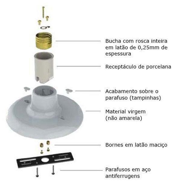 Imagem de Plafon branco 100w 250v  - ilumi