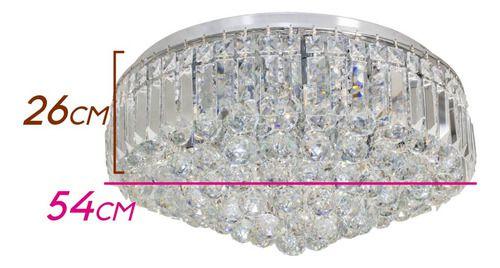 Imagem de Plafon Cristal Kri 54cm Bella P/9 Lampadas G9 Hu1104 St1481 Cor Cromado 110v/220v