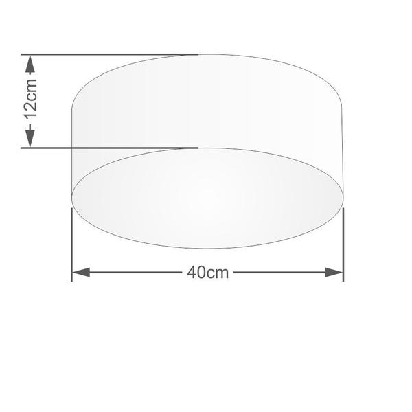 Imagem de Plafon de Sobrepor Cilíndrico SP-3005 Cúpula Cor Linho Bege