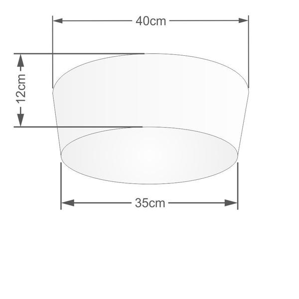 Imagem de Plafon de Sobrepor Cone SP-3003 Cúpula Cor Rústico Cinza