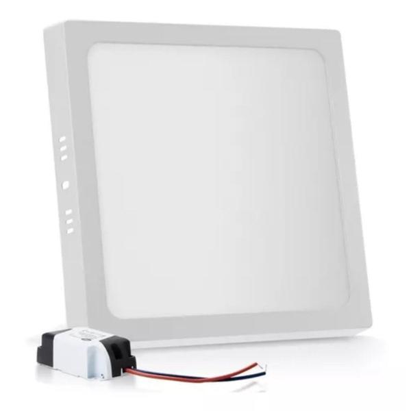 Imagem de Plafon de Sobrepor New Smart 21x21x2,8cm 1 Luz de 18w Bella Iluminação Branco