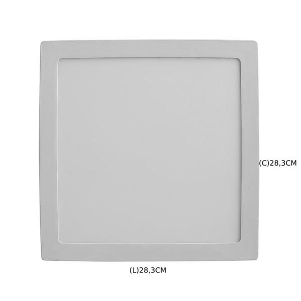 Imagem de Plafon de Sobrepor New Smart 28,3x28,3x2,8cm 1 Luz de 24w Bella Iluminação Branco