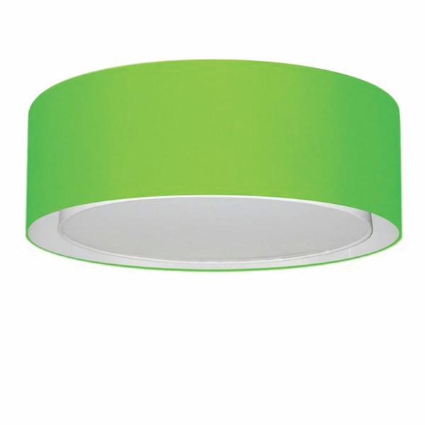 Imagem de Plafon Duplo Cilíndrico Md-3037 Cúpula em Tecido 60x25cm Verde Limão - Bivolt