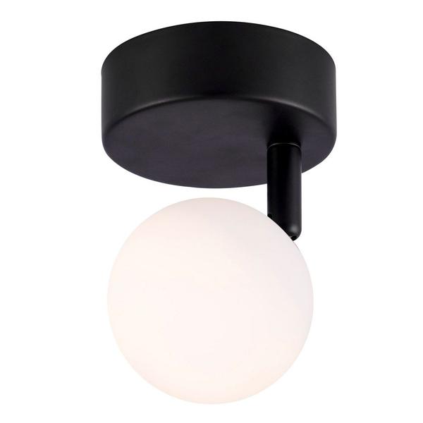 Imagem de Plafon Dusso Preto Opalino 5w (D)9cm Led 2700K DUS2PL01PT009 BELLA ILUMINAÇÃO