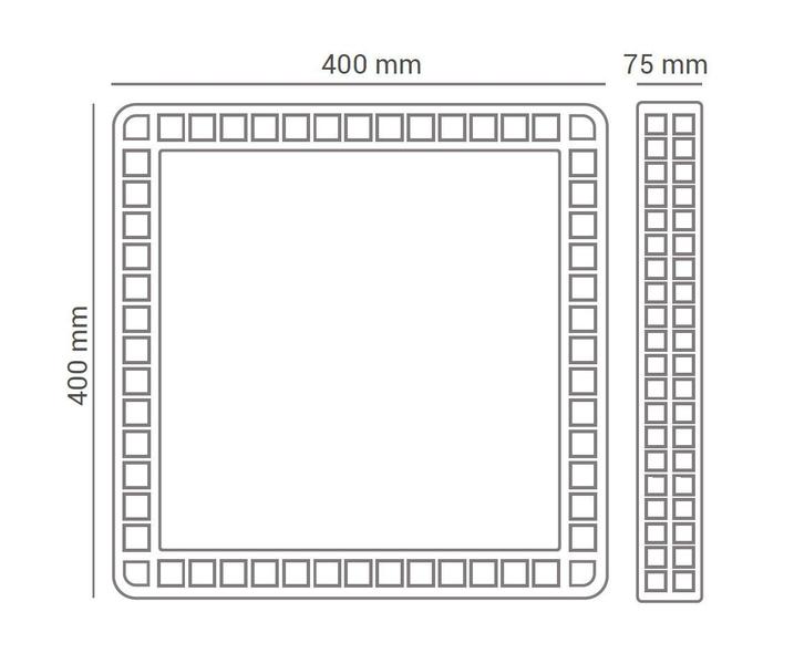 Imagem de Plafon Led Acrílico Orion 24W Branco Frio 40x40cm