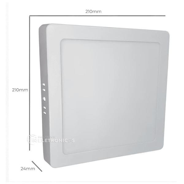 Imagem de Plafon Led Branco Frio 6500K Potência 18W Redondo Para Embutir Painel Bivolt 60045