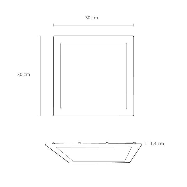 Imagem de Plafon Led Embutir Branco 24w 30x30cm Yamamura