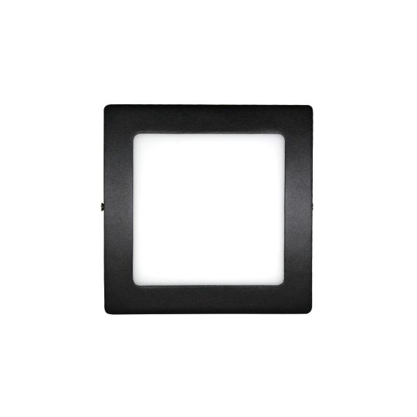 Imagem de Plafon Led Embutir Quadrado Preto 12w 6000k Yamamura