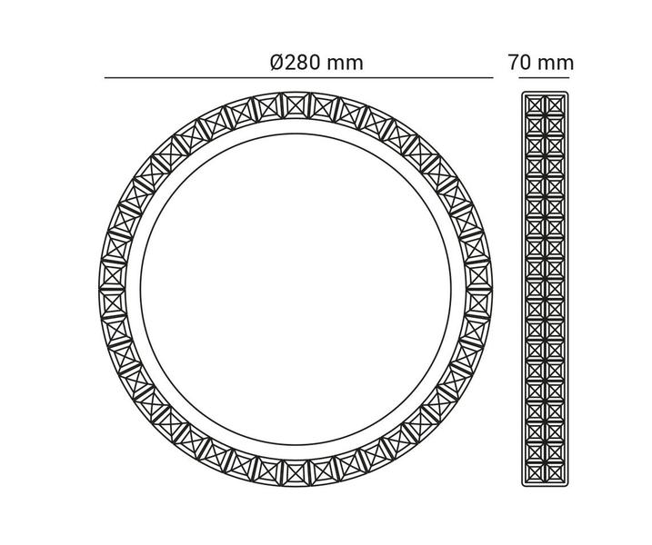 Imagem de Plafon Led Sagitta Redondo Efeito Cristal 12w Branco Quente