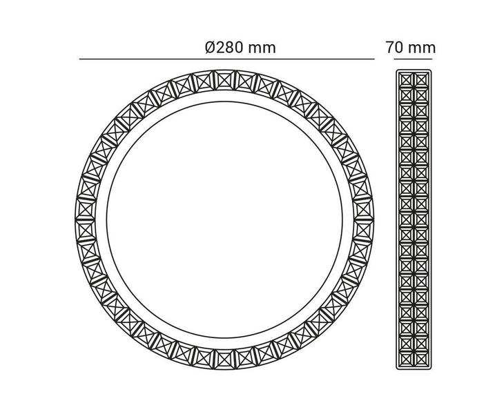 Imagem de Plafon Led Sagitta Redondo Efeito Cristal 12W Branco Quente