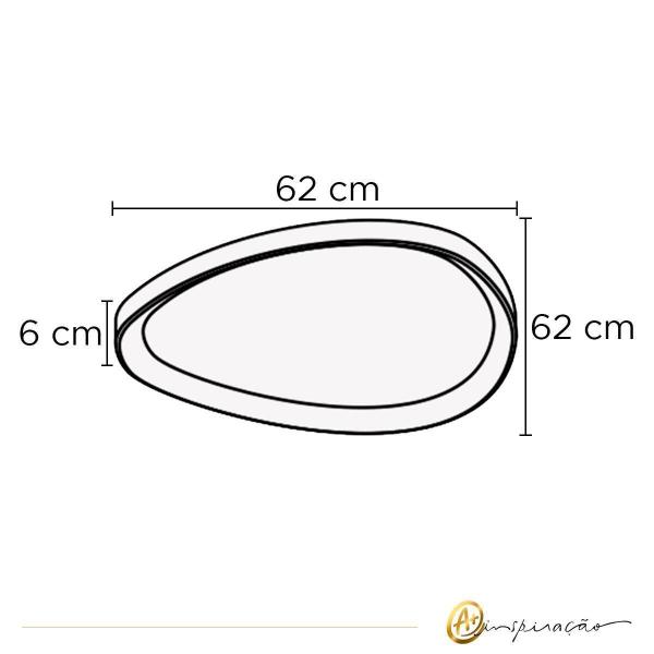 Imagem de Plafon Led Seixos De Sobrepor 62X62Cm 45W Bivolt 3000K Opus