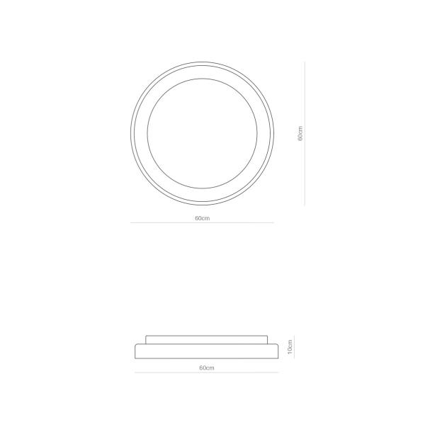 Imagem de Plafon Led Sobrepor 36w Luz Amarela Yamamura