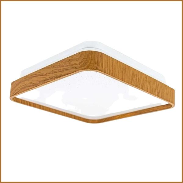 Imagem de Plafon Led Sobrepor Amadeirado 24W Metal Acrílico 40Cm Opus