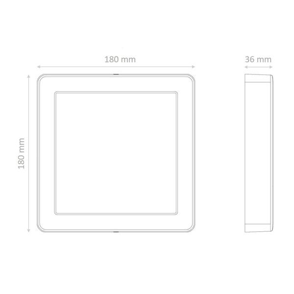 Imagem de Plafon LED Tramontina Quadrado de Sobrepor 1000 lm 12K Bivolt 4000K Luz Neutra