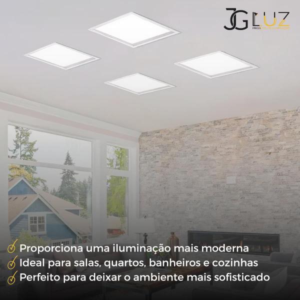 Imagem de Plafon Luminaria Painel Quadrado De Led 24w 30cm Bco Ou Pto