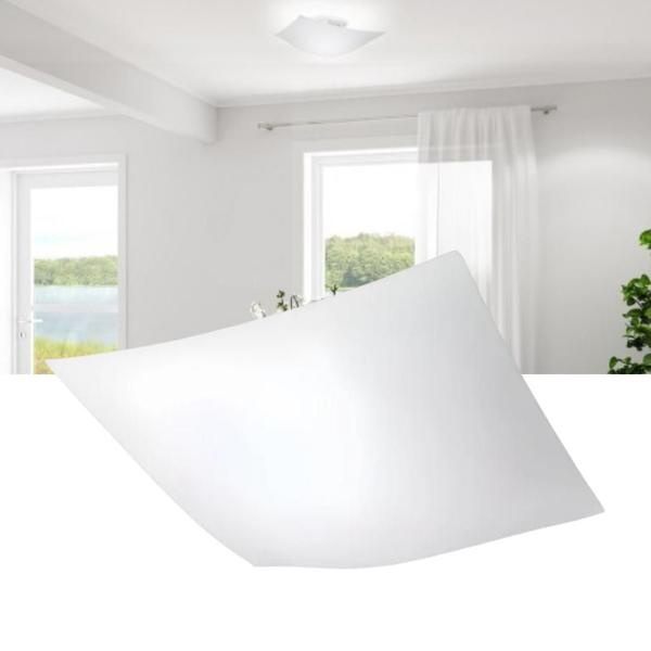 Imagem de Plafon Luminária Teto Branco Lustre E27 Taschibra Quadrado