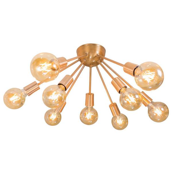 Imagem de Plafon Lustre Atom Sputnik Cobre Escovado 80cm  para 9 Lâmpadas E27  St698