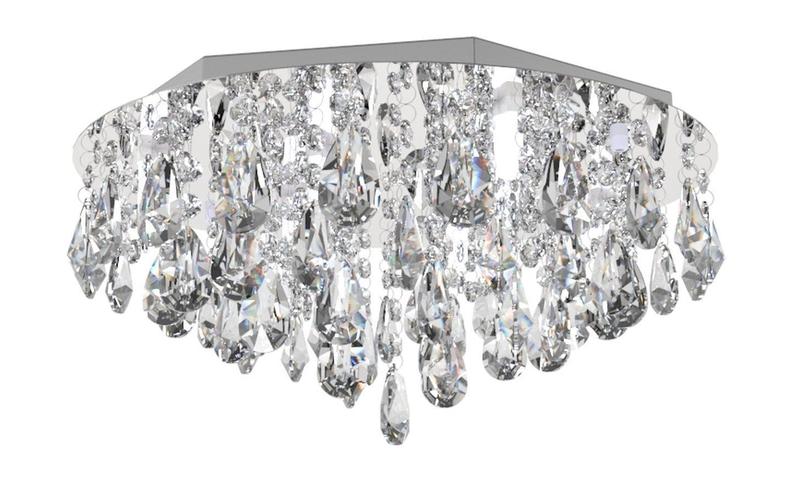 Imagem de Plafon Lustre de Cristal Legitimo  40cm Sala de estar Mesa Jantar Quarto Living