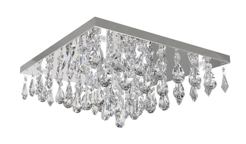 Imagem de Plafon Lustre de Cristal Legitimo 42cm Sala de estar Mesa Jantar Quarto Living Ático