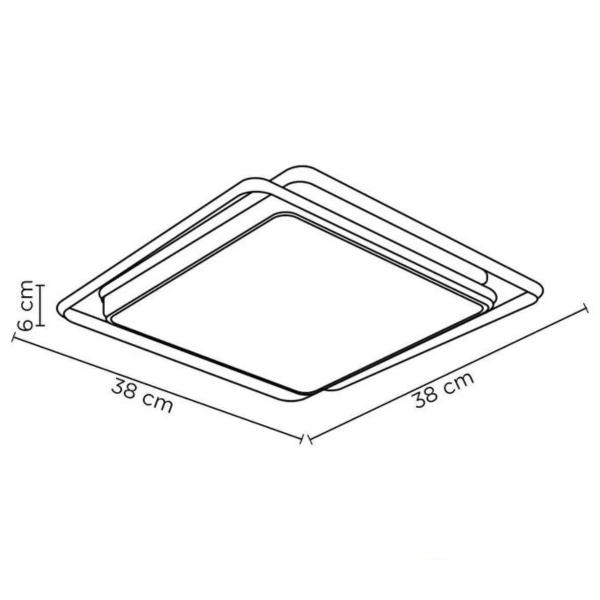 Imagem de Plafon Moderno Led Hoop 72w Multicolor C/ Controle Dimmer