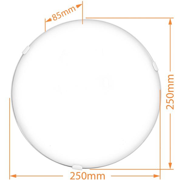 Imagem de Plafon Moderno Solaris Vidro Curvo Abstrato Gama 250mm