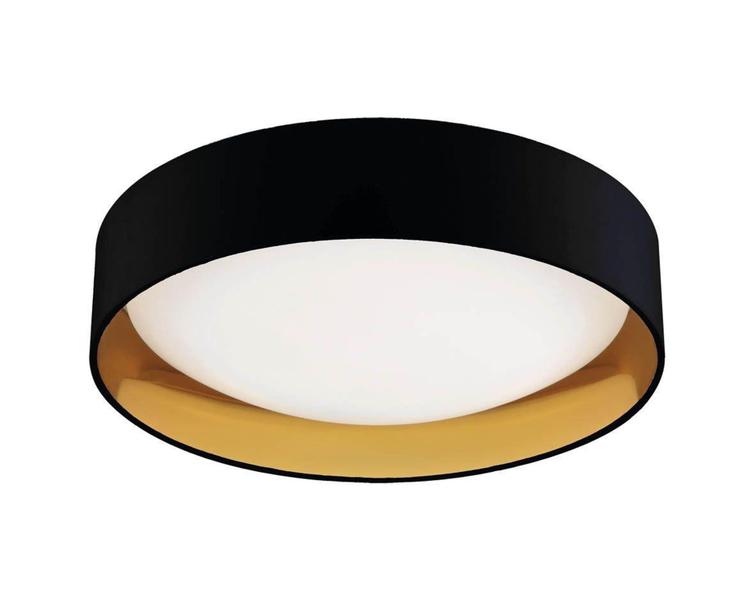 Imagem de Plafon Moon Em Tecido Preto Interior Dourado 42cm LED 24W 3000K Bivolt - Blumenau