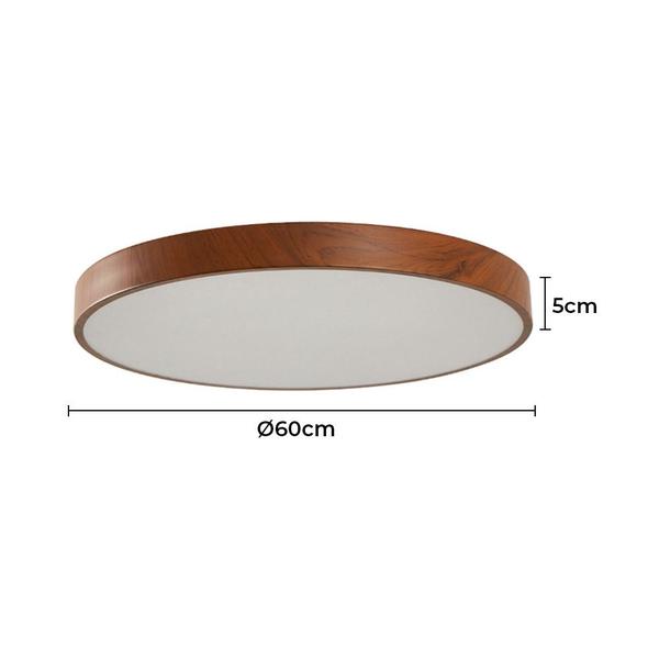 Imagem de Plafon Nordecor Oris 2453 60Cm Led Bivolt Imbuia