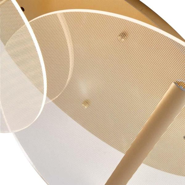 Imagem de Plafon Nordecor Razi 2500 2 Módulos 19W Led Dourado Fosco Bivolt