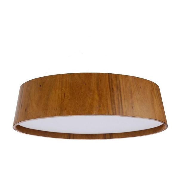 Plafon Oval Adrilustres Madeira Freijó Bivolt 75Cm Imagem de Plafon Oval Adrilustres Madeira Freijó Bivolt 75Cm