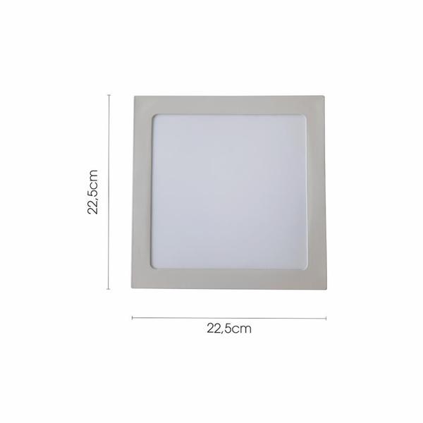 Imagem de Plafon Painel 18w Led Quadrado Embutir Luminária Kit c/ 5