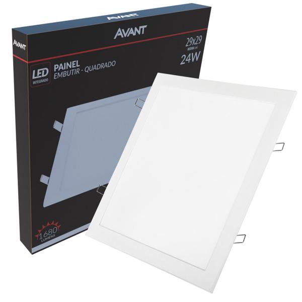 Imagem de Plafon Painel Led Quadrado Embutir 25w 6500k 30x30cm Nf-e