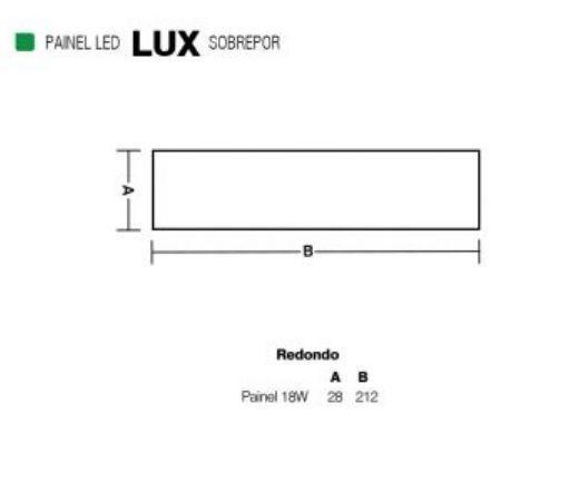 Imagem de Plafon Painel Led Sobrepor Redondo Lux 18w 6500k Taschibra 18130