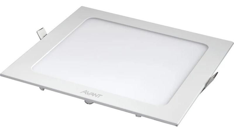 Imagem de Plafon Painel Quadrado Embutir 18w Luz Amarelado Branco Quente 3000k Avant