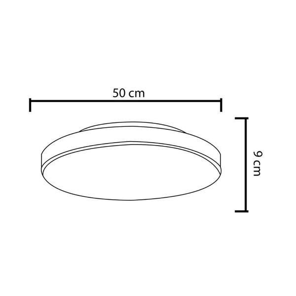 Imagem de Plafon Painel Sobrepor Luminária Sala Jantar Quarto 4 Lâmpadas Redondo Soquete E27 Prata