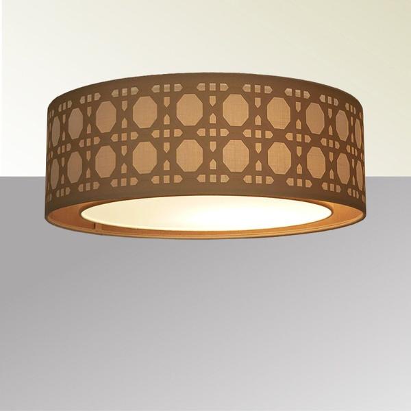 Imagem de Plafon Palha Cúpula Dupla Cru 50x16cm 6176 Tom Luz Iluminação