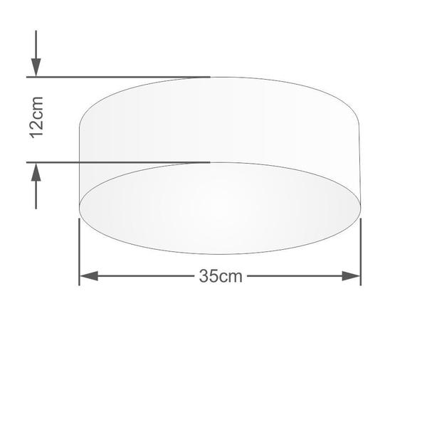 Imagem de Plafon Para Corredor Cilíndrico SC-3046 Cúpula Cor Linho Bege