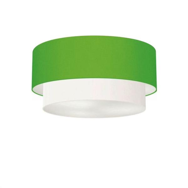 Imagem de Plafon Para Quarto Cilíndrico SQ-3017 Cúpula Cor Verde Limão Branco