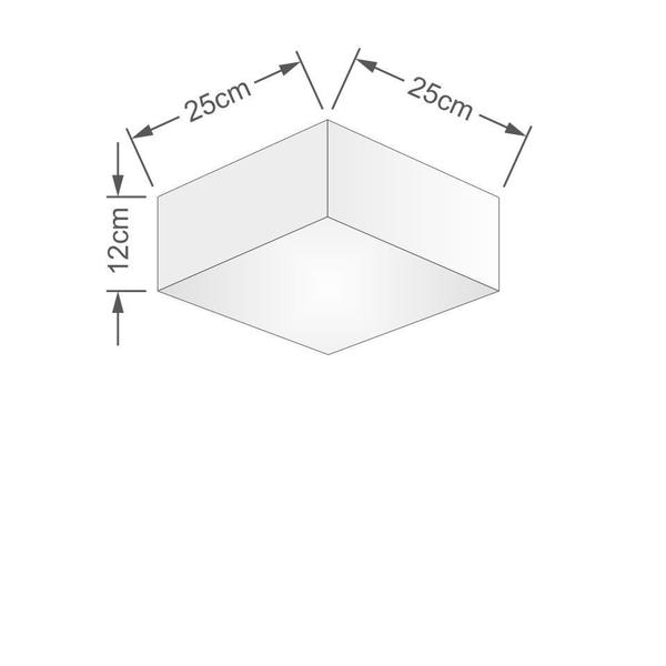 Imagem de Plafon Para Sala Quadrado SL-3000 Cúpula Cor Palha