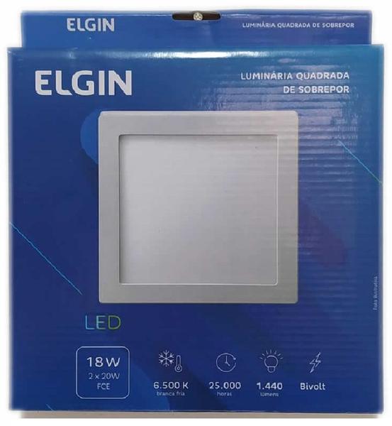 Imagem de Plafon quadrado sobrepor 18W branco frio ELGIN