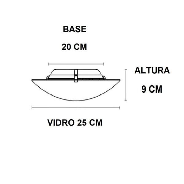 Imagem de Plafon Redondo 25cm 1 Lâmpada E27 Branco